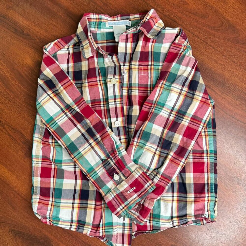 Janie and Jack Striped Button Up Size 3